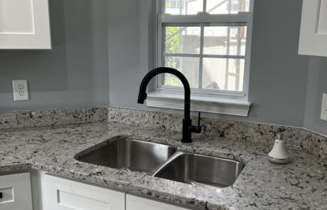 Tile countertop with sink