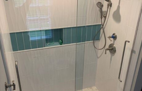 Tile wall shower